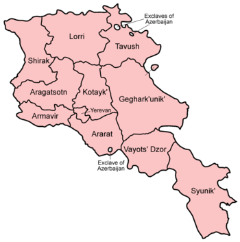 Map of Armenia